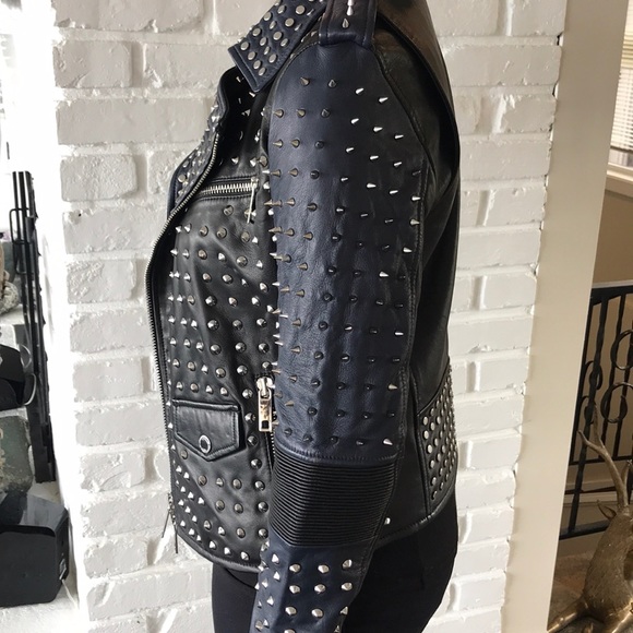 hudson studded leather jacket